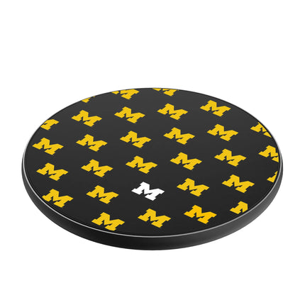 University of Michigan Wolverines Fashion Pattern 15-Watt Wireless Charger