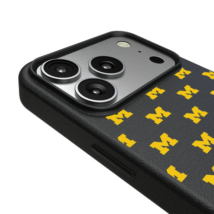 University of Michigan Wolverines Fashion Pattern MagSafe Compatible Phone Case for Apple iPhone