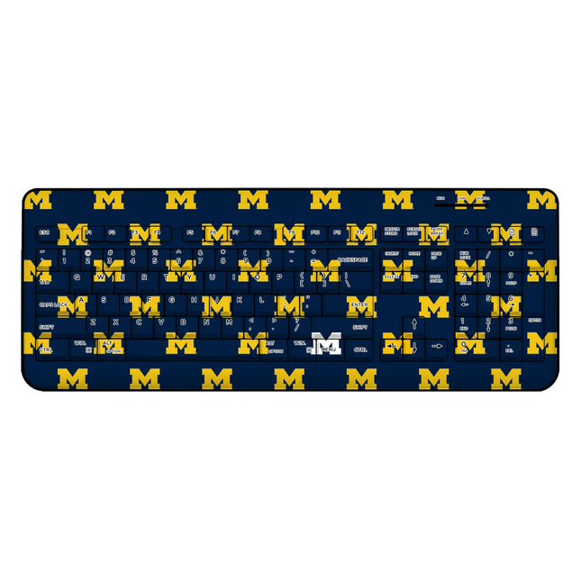 University of Michigan Wolverines Fashion Pattern Wireless USB Keyboard