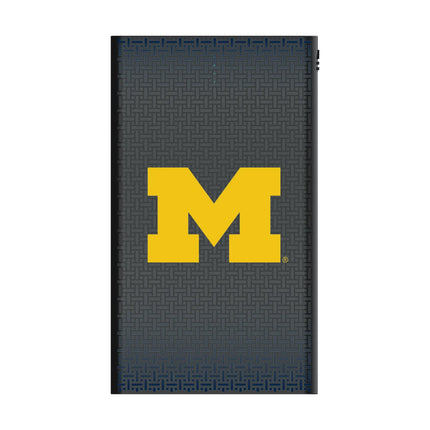 University of Michigan Wolverines Linen 5000mAh Flat Powerbank