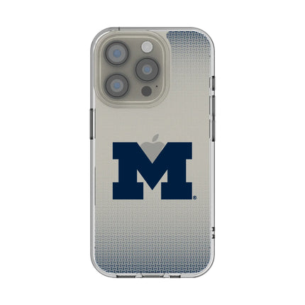 University of Michigan Wolverines Linen Clear Phone Case for Apple iPhone