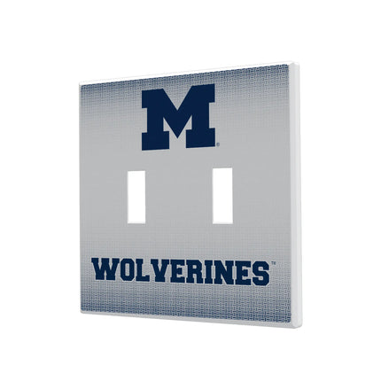 University of Michigan Wolverines Linen Hidden-Screw Light Switch Plate