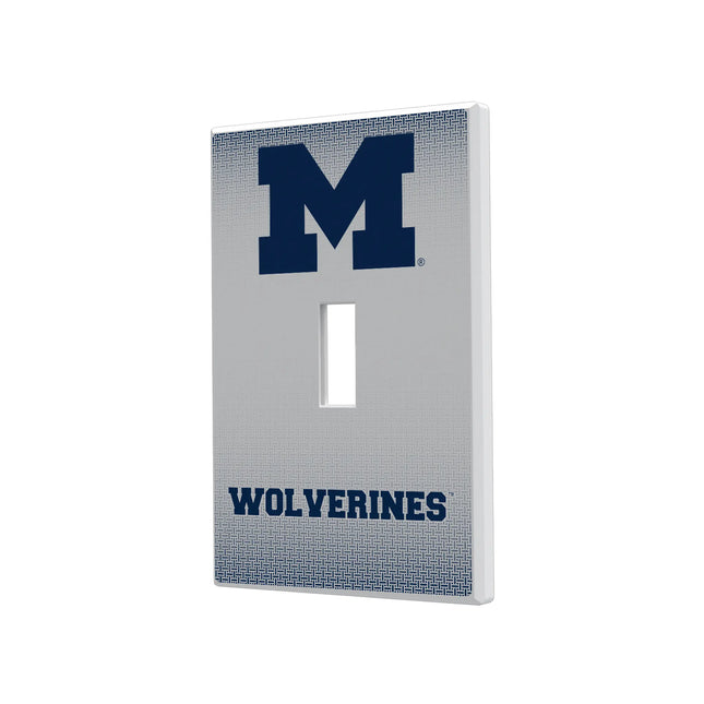 University of Michigan Wolverines Linen Hidden-Screw Light Switch Plate