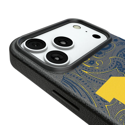 University of Michigan Wolverines Paisley MagSafe Compatible Phone Case for Apple iPhone