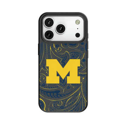 University of Michigan Wolverines Paisley MagSafe Compatible Phone Case for Apple iPhone