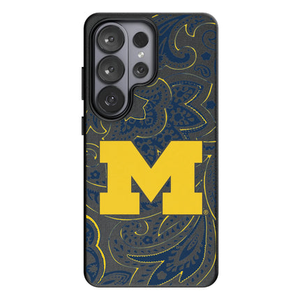 University of Michigan Wolverines Paisley MagSafe Compatible Phone Case for Samsung Galaxy