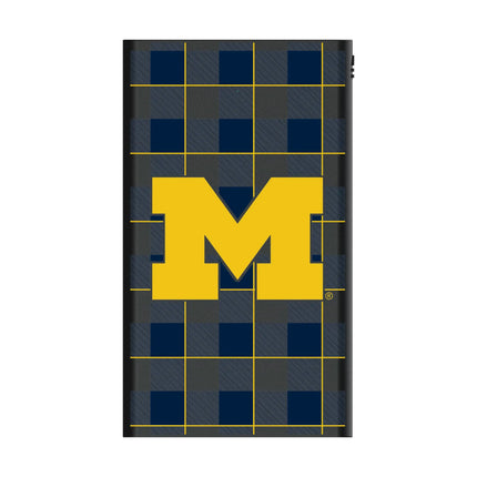 University of Michigan Wolverines Plaid 5000mAh Flat Powerbank