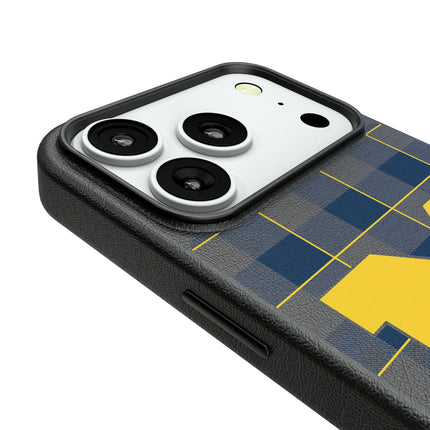 University of Michigan Wolverines Plaid MagSafe Compatible Phone Case for Apple iPhone