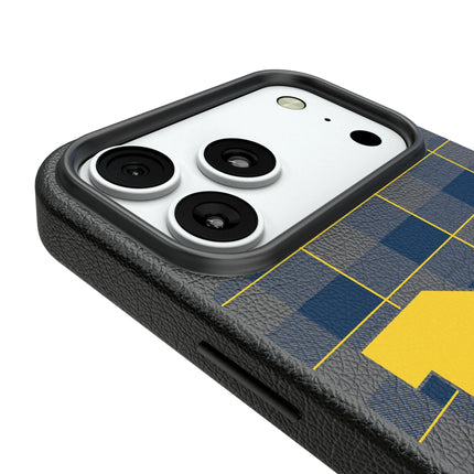 University of Michigan Wolverines Plaid MagSafe Compatible Phone Case for Apple iPhone