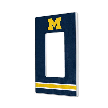 University of Michigan Wolverines Stripe Hidden-Screw Light Switch Plate