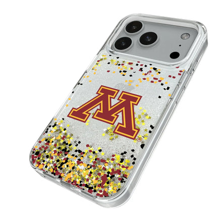 University of Minnesota Golden Gophers Confetti Glitter Phone Case for Apple iPhone
