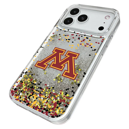 University of Minnesota Golden Gophers Confetti Glitter Phone Case for Apple iPhone