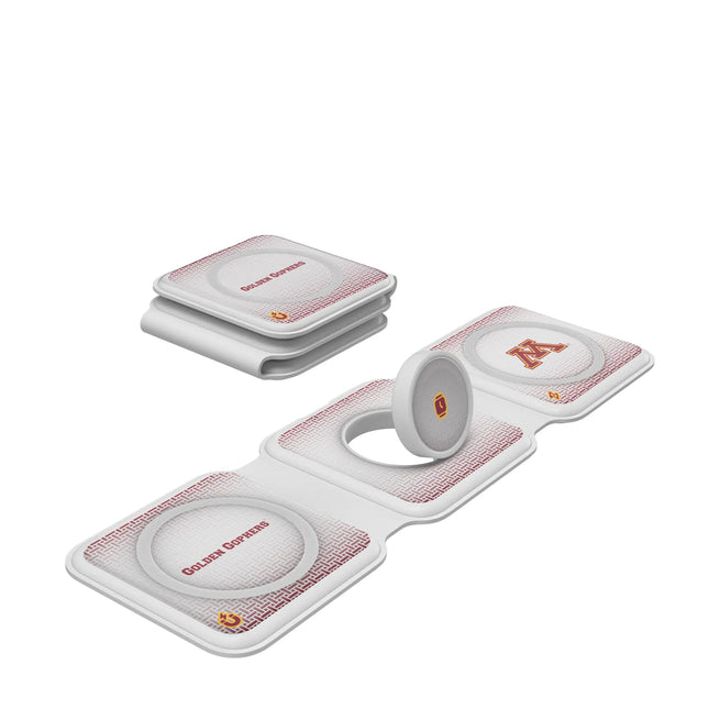 University of Minnesota Golden Gophers Linen Foldable 3 in 1 Charger