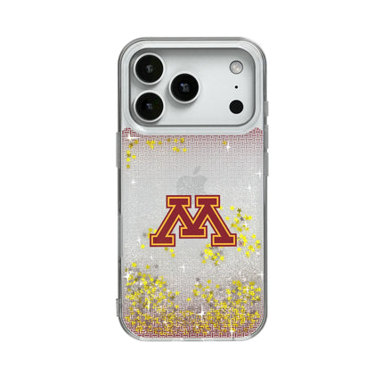 University of Minnesota Golden Gophers Linen Glitter Phone Case for Apple iPhone