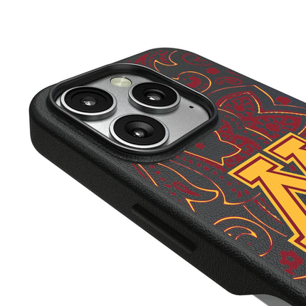 University of Minnesota Golden Gophers Paisley MagSafe Compatible Phone Case for Apple iPhone