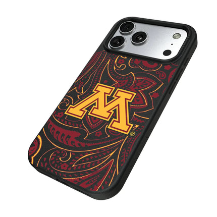 University of Minnesota Golden Gophers Paisley MagSafe Compatible Phone Case for Apple iPhone
