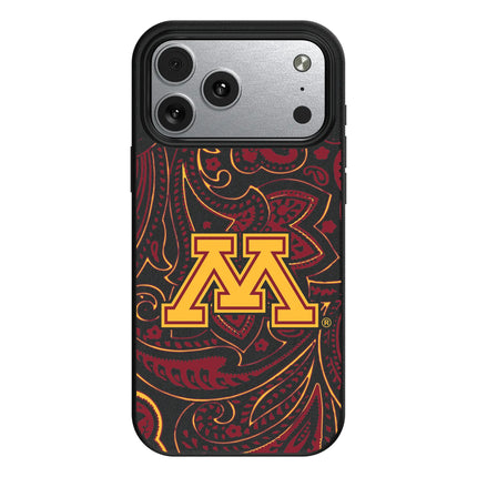 University of Minnesota Golden Gophers Paisley MagSafe Compatible Phone Case for Apple iPhone