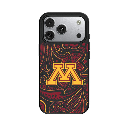 University of Minnesota Golden Gophers Paisley MagSafe Compatible Phone Case for Apple iPhone