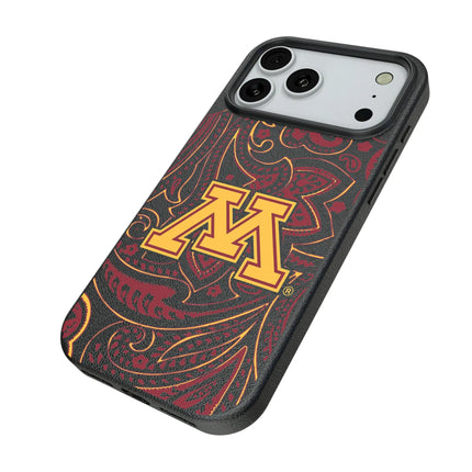 University of Minnesota Golden Gophers Paisley MagSafe Compatible Phone Case for Apple iPhone