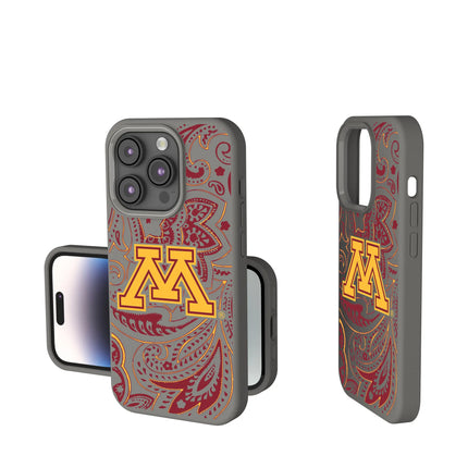 University of Minnesota Golden Gophers Paisley Soft Touch Phone Case for Apple iPhone