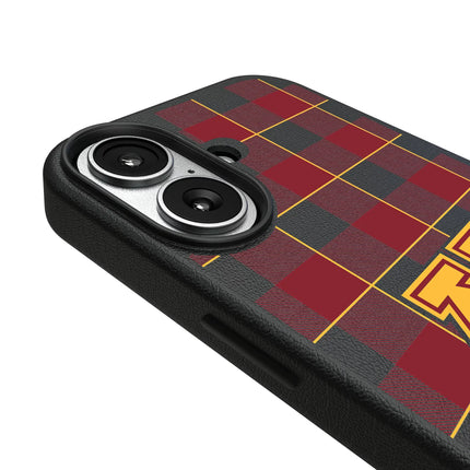 University of Minnesota Golden Gophers Plaid MagSafe Compatible Phone Case for Apple iPhone