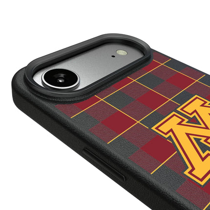 University of Minnesota Golden Gophers Plaid MagSafe Compatible Phone Case for Apple iPhone