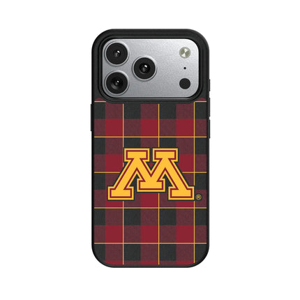 University of Minnesota Golden Gophers Plaid MagSafe Compatible Phone Case for Apple iPhone