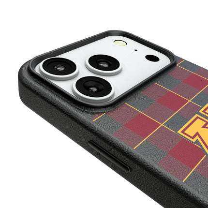 University of Minnesota Golden Gophers Plaid MagSafe Compatible Phone Case for Apple iPhone