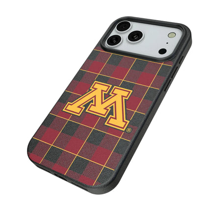 University of Minnesota Golden Gophers Plaid MagSafe Compatible Phone Case for Apple iPhone