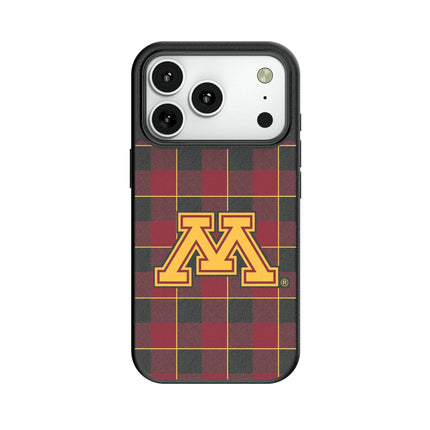 University of Minnesota Golden Gophers Plaid MagSafe Compatible Phone Case for Apple iPhone