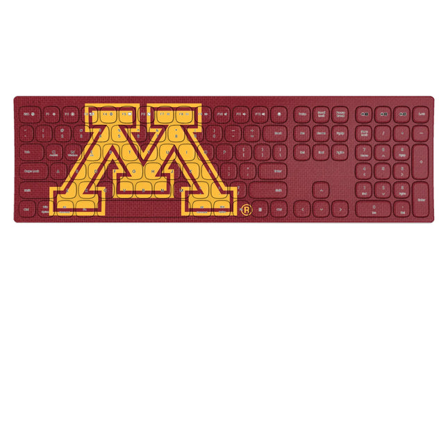 University of Minnesota Golden Gophers Solid Curved Wireless Keyboard