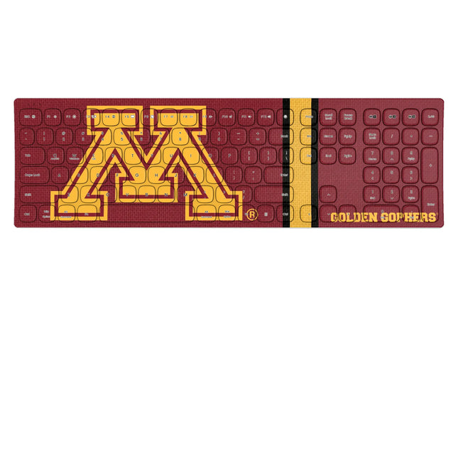 University of Minnesota Golden Gophers Stripe Curved Wireless Keyboard