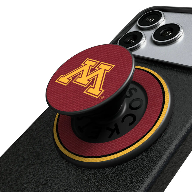 University of Minnesota Golden Gophers Stripe PopSockets Magnetic Phone Grip and Stand