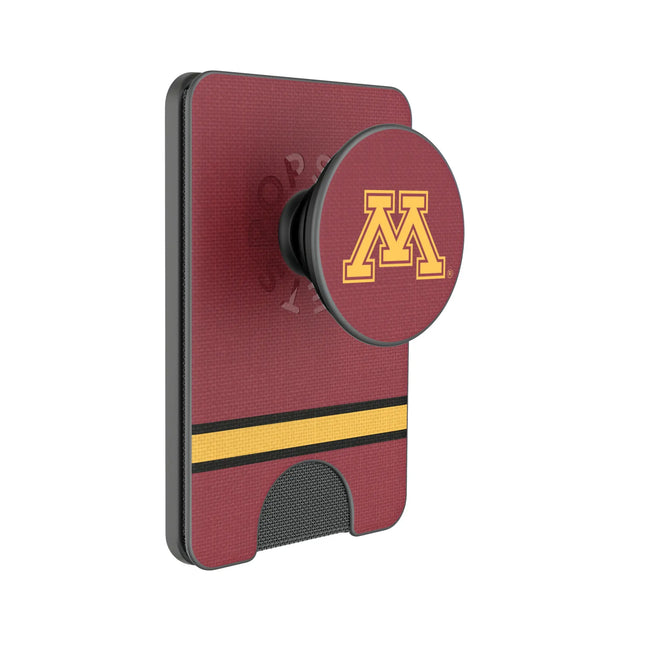 University of Minnesota Golden Gophers Stripe PopSockets MagSafe-Compatible PopWallet+