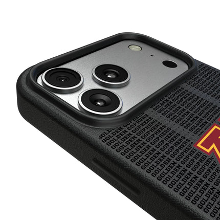 University of Minnesota Golden Gophers Text Backdrop MagSafe Compatible Phone Case for Apple iPhone