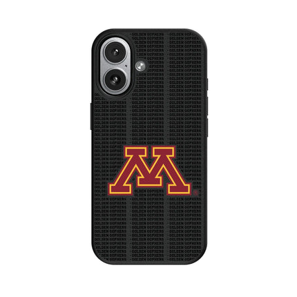 University of Minnesota Golden Gophers Text Backdrop MagSafe Compatible Phone Case for Apple iPhone