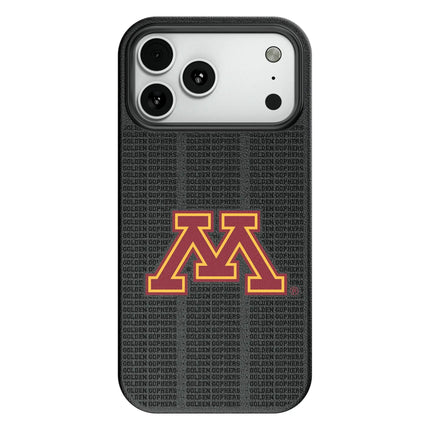 University of Minnesota Golden Gophers Text Backdrop MagSafe Compatible Phone Case for Apple iPhone