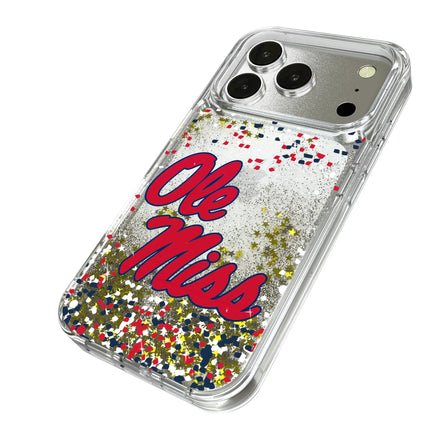 University of Mississippi Rebels Confetti Glitter Phone Case for Apple iPhone