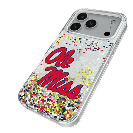 University of Mississippi Rebels Confetti Glitter Phone Case for Apple iPhone