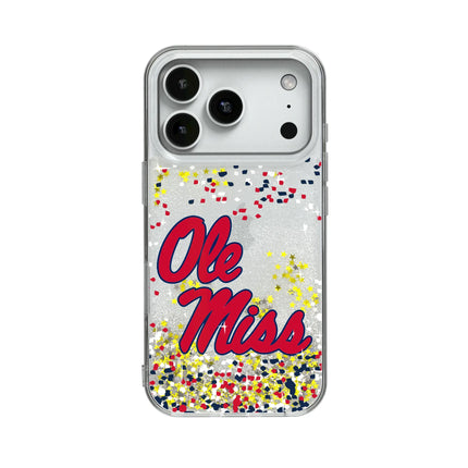 University of Mississippi Rebels Confetti Glitter Phone Case for Apple iPhone