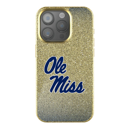 University of Mississippi Rebels Linen Bling Phone Case for Apple iPhone