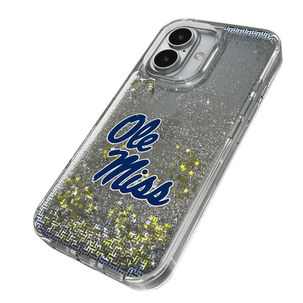 University of Mississippi Rebels Linen Glitter Phone Case for Apple iPhone