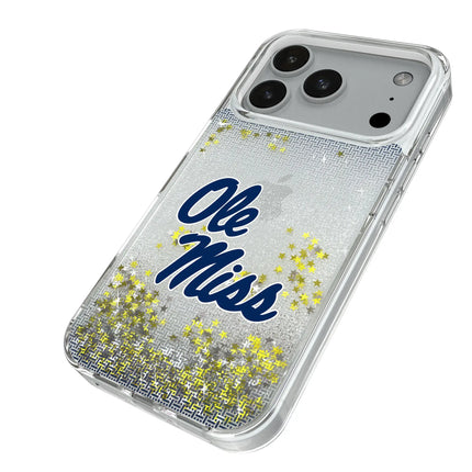 University of Mississippi Rebels Linen Glitter Phone Case for Apple iPhone