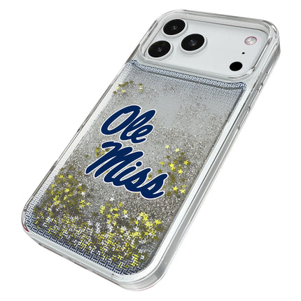 University of Mississippi Rebels Linen Glitter Phone Case for Apple iPhone
