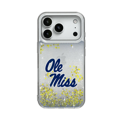University of Mississippi Rebels Linen Glitter Phone Case for Apple iPhone