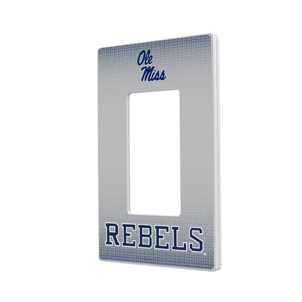 University of Mississippi Rebels Linen Hidden-Screw Light Switch Plate
