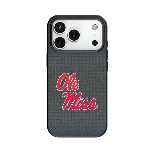 University of Mississippi Rebels Linen MagSafe Compatible Phone Case for Apple iPhone