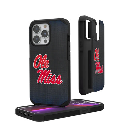 University of Mississippi Rebels Linen Rugged Phone Case for Apple iPhone