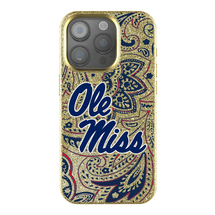 University of Mississippi Rebels Paisley Bling Phone Case for Apple iPhone