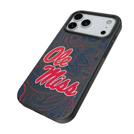 University of Mississippi Rebels Paisley MagSafe Compatible Phone Case for Apple iPhone